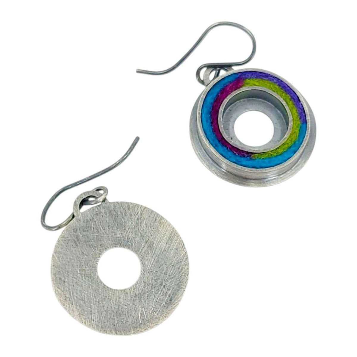 Earrings - Donut Simple Drops (Cool) by Michele A. Friedman