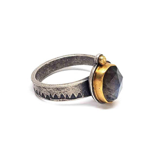 Ring - Size 9.25 - OOAK Labradorite Ring in Mixed Metals by Allison Kallaway