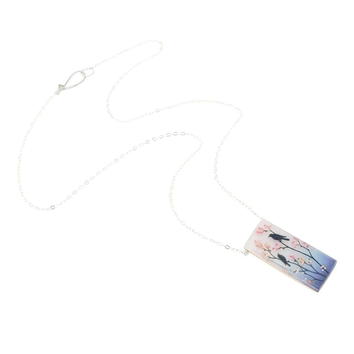 Necklace - Cherry Blossoms Tall (Sterling Silver) by Fernworks
