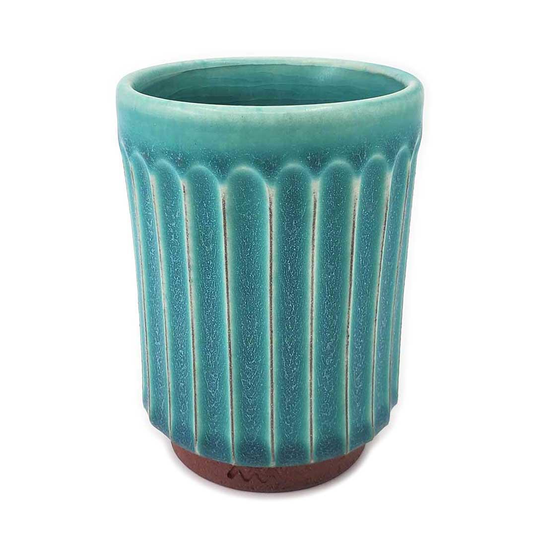 Cup - Large Tanba-Yaki Turquoise by Asemi Co.