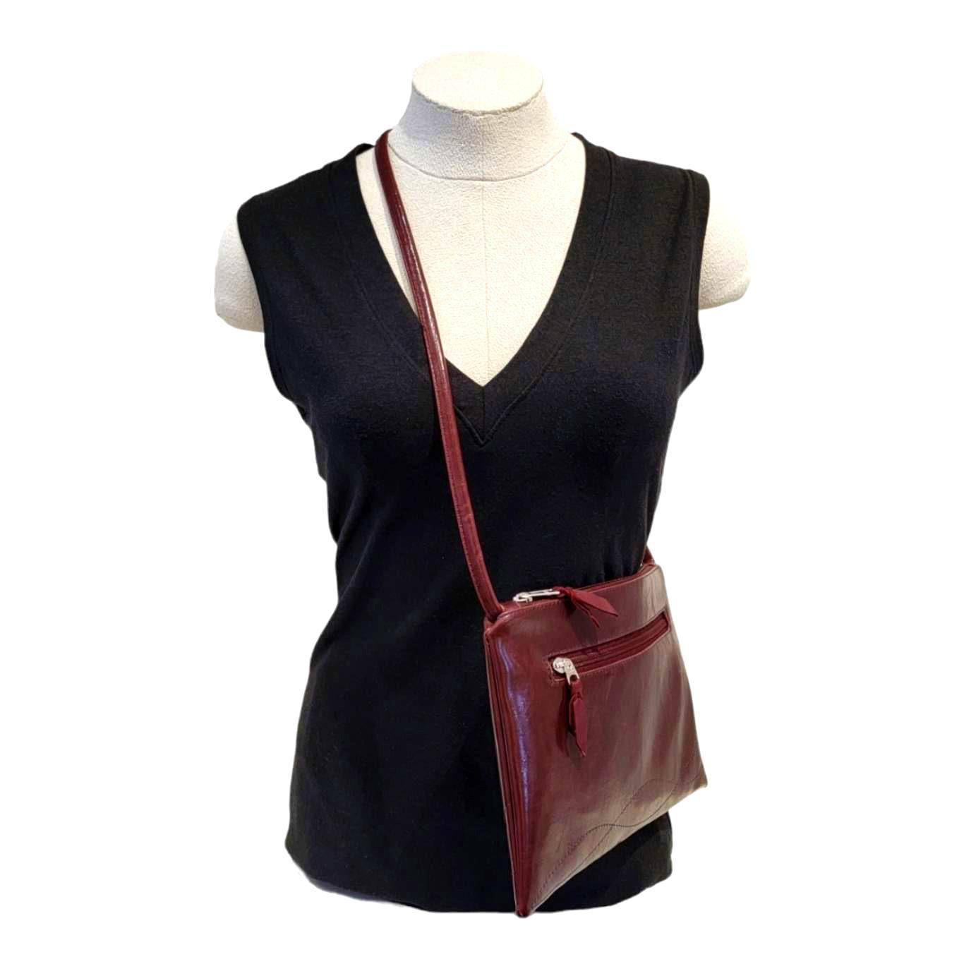 Bag - Bossa Nova Adjustable Medium Cross Body (Wine) by Crystalyn Kae