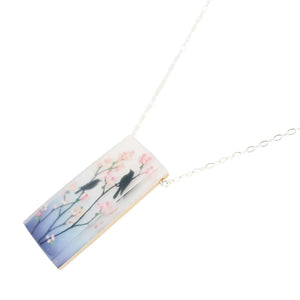 Necklace - Cherry Blossoms Tall (Sterling Silver) by Fernworks