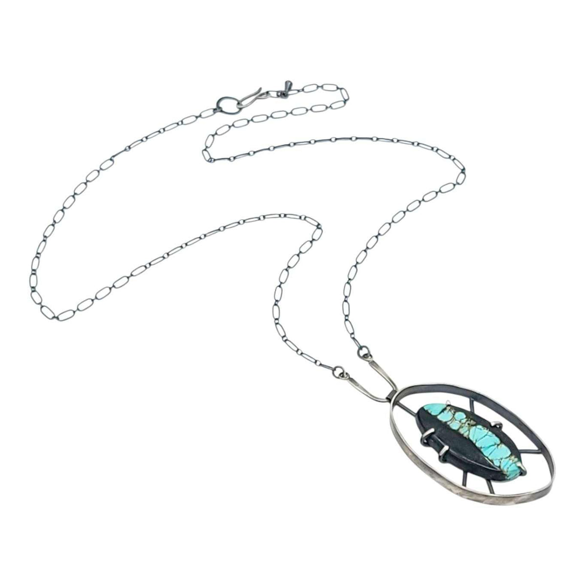 Necklace - Wayfinder (Bao Canyon Turquoise) by Three Flames Silverworks