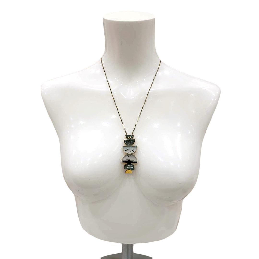 Necklace - Above Below Mixed Media by Fernworks