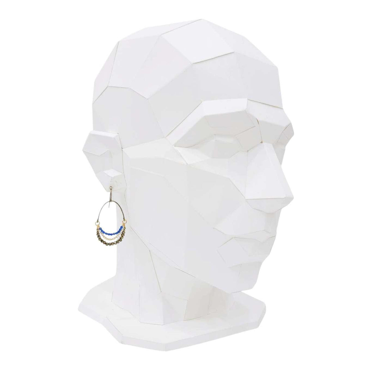 Earrings - Arch Chain Swag Dangles (Lapis Lazuli, Pyrite) by Calliope Jewelry