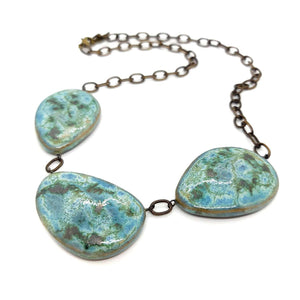 Necklace - Triple Large Gem in Mystic by Dandy Jewelry