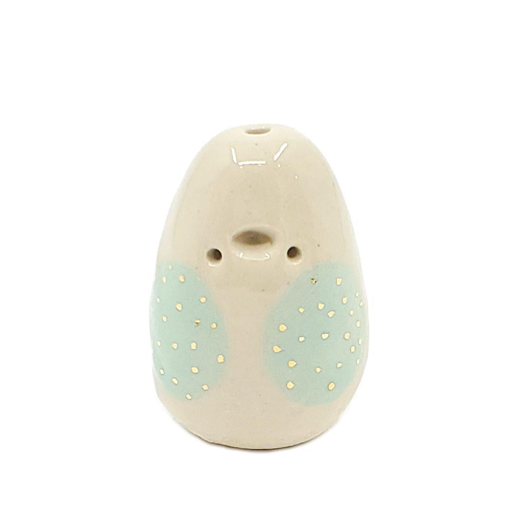 Figurine - Lucky Potato Bud Vase (Single Hole, Mint Cheeks, Tall) by The Pottery Parade