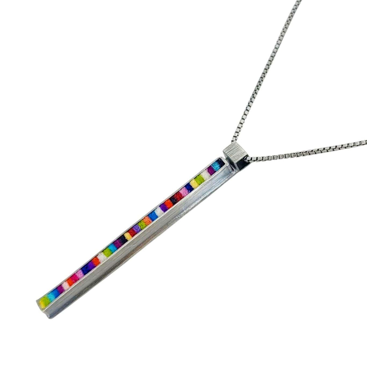 Necklace - Long Rectangle (Multicolor) by Michele A. Friedman