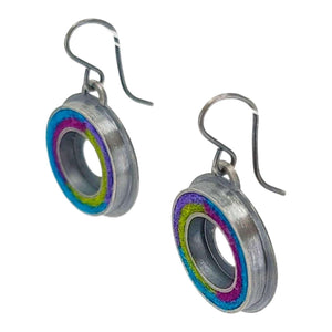 Earrings - Donut Simple Drops (Cool) by Michele A. Friedman