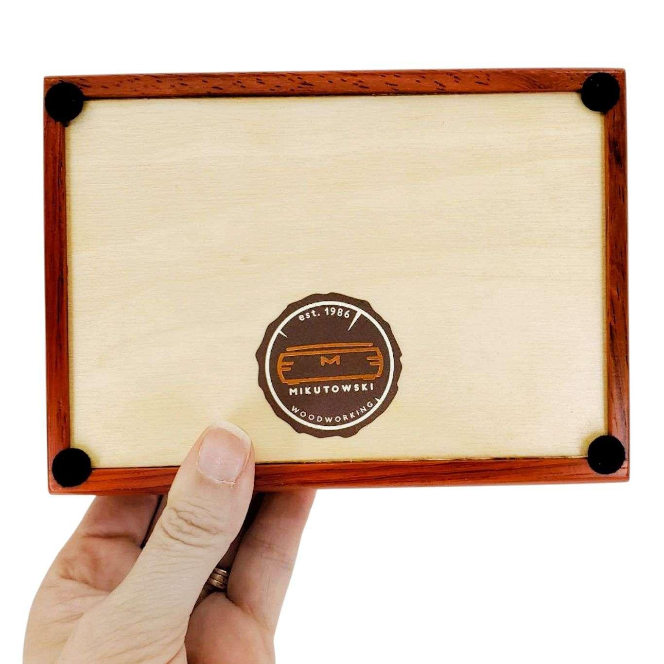 Jewelry Box - Small - Tranquility (Curly Maple, Padauk) by Mikutowski Woodworking