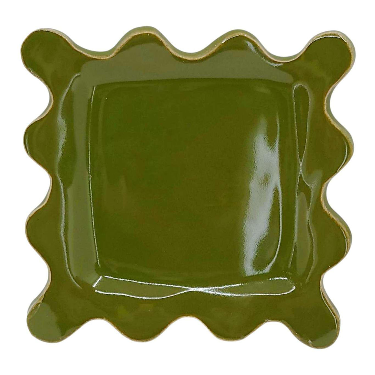 Dish - Square Squiggle Plate (Assorted Colors) by MUD WITCH