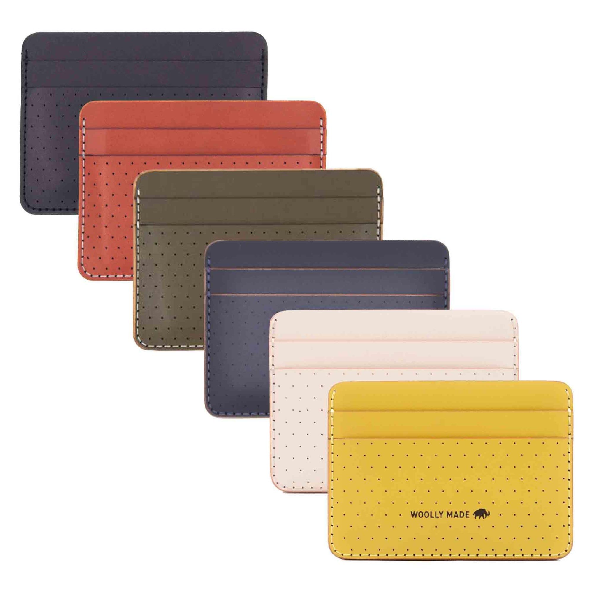 Wallet – Half-Size Perforated Leather (Assorted Colors) by Woolly Made