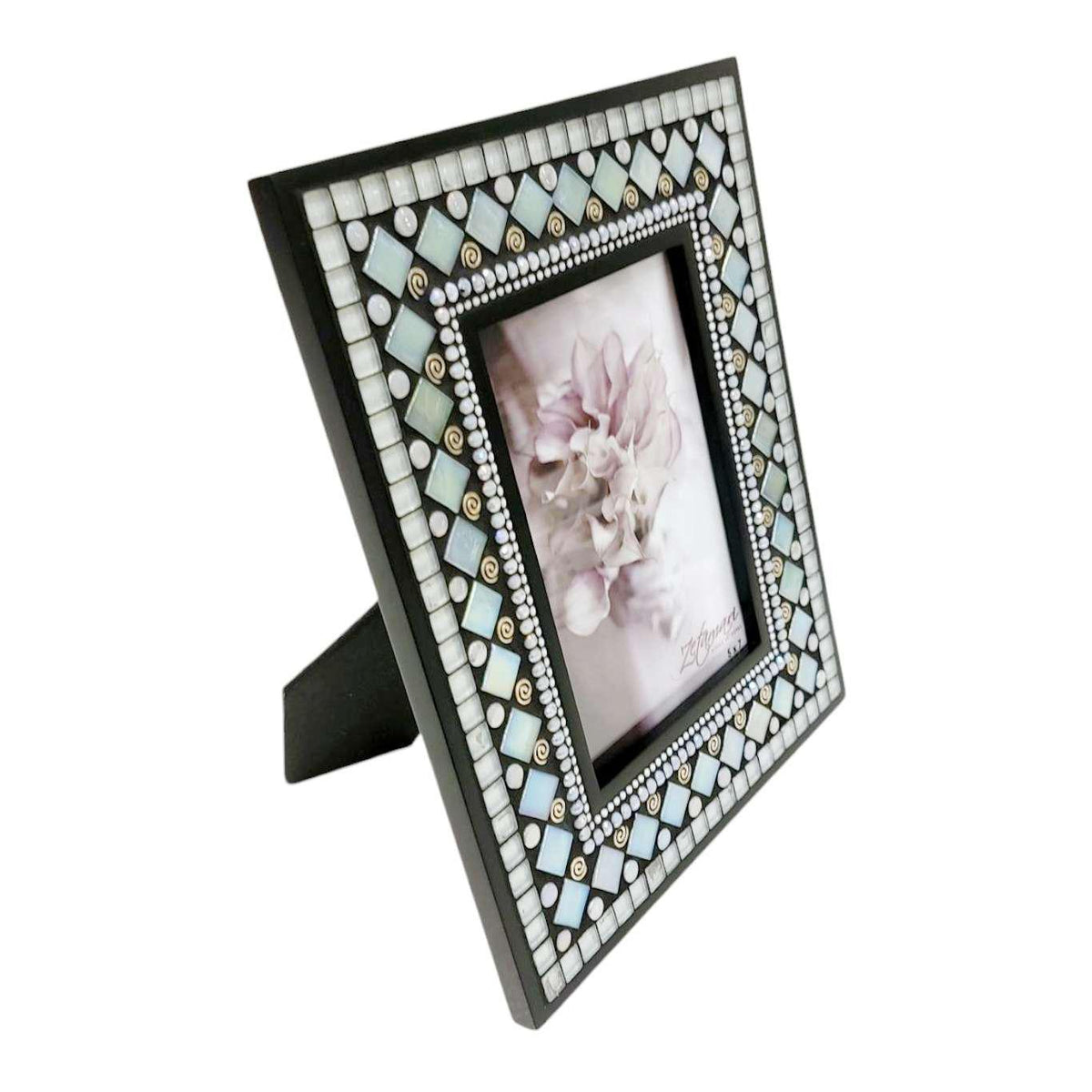 Mosaic Picture Frame - 5x7in (Sea Sparkle) by Zetamari Mosaic Artworks