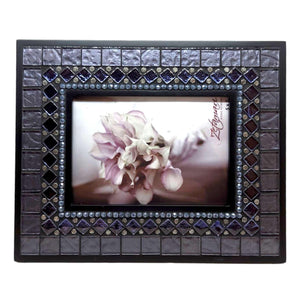 Picture Frame - 5x7in Mosaic Frame in Fairy Dust by Zetamari Mosaic Artworks