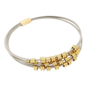 Bracelet - Fidget Bangle (Silver Brass) by High Strung Studios