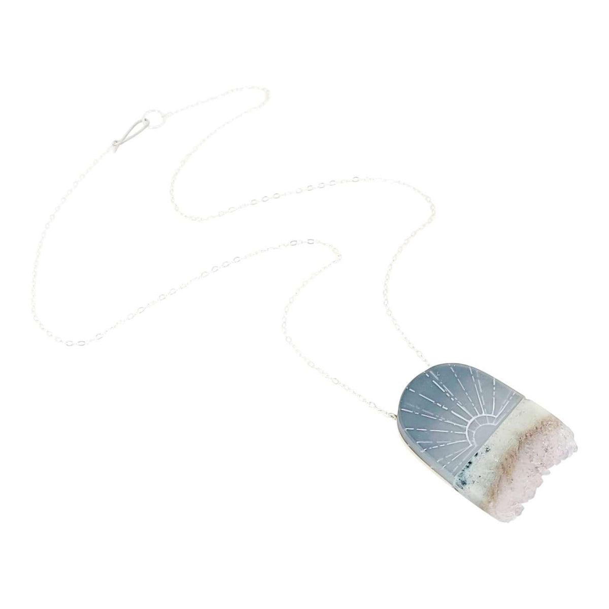 Necklace - Rays Crystal (Sterling Silver) by Fernworks