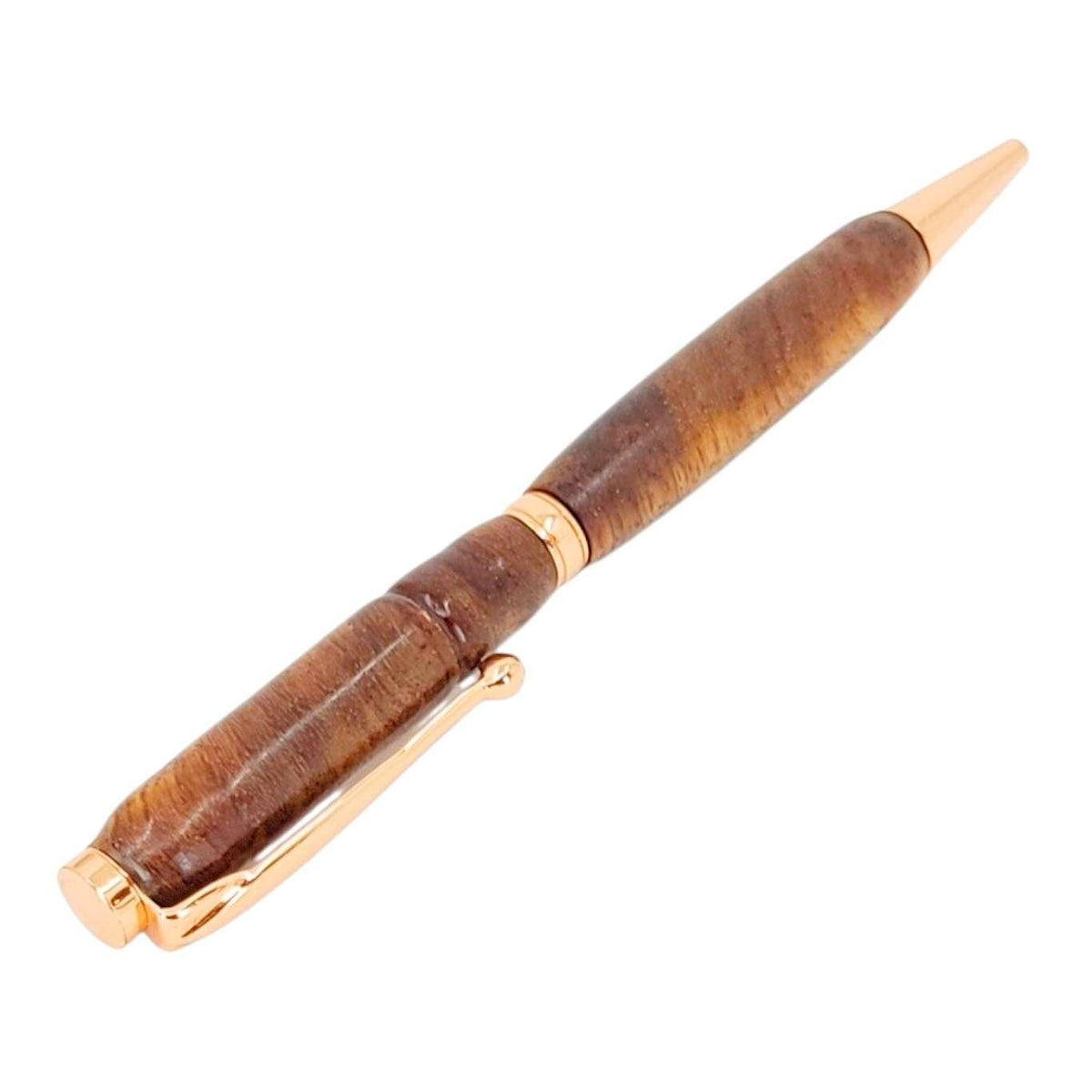Pen - Twist Ballpoint - Contoured Wood (Rose Gold) by Embark Wood