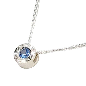 Necklace - Small Aurora in Blue Sapphire and Sterling Silver by Corey Egan