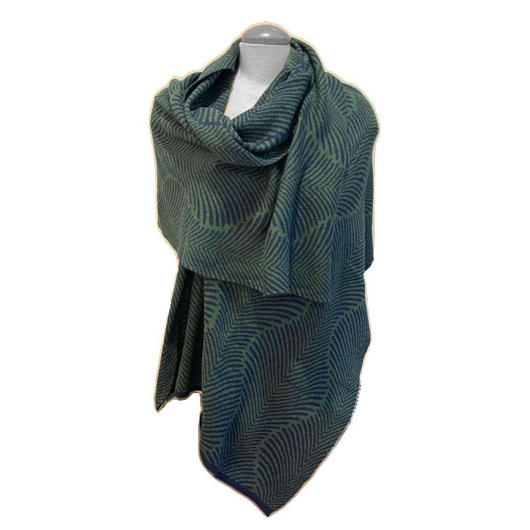 Wrap - Forest Fern in Hunter and Navy by Liamolly