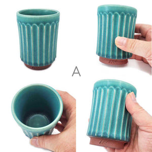 Cup - Large Tanba-Yaki Turquoise by Asemi Co.