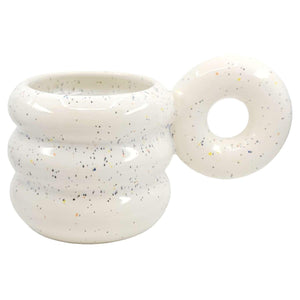 Mug - White Funfetti Medium Chubby Donut Mug by MUD WITCH