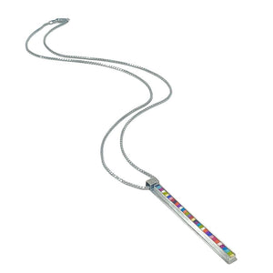 Necklace - Long Rectangle (Multicolor) by Michele A. Friedman