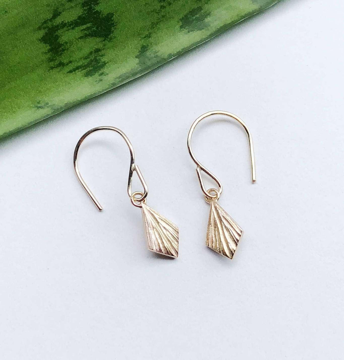 Earrings - Flame Drops (14k Yellow Gold) by Corey Egan