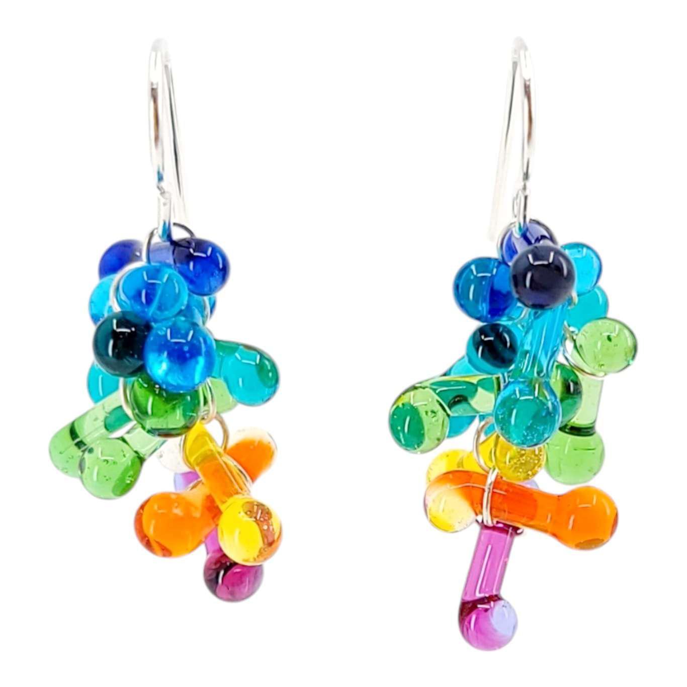 Earrings - Short Rosetti Glass Clusters in Playa by Krista Bermeo Studio