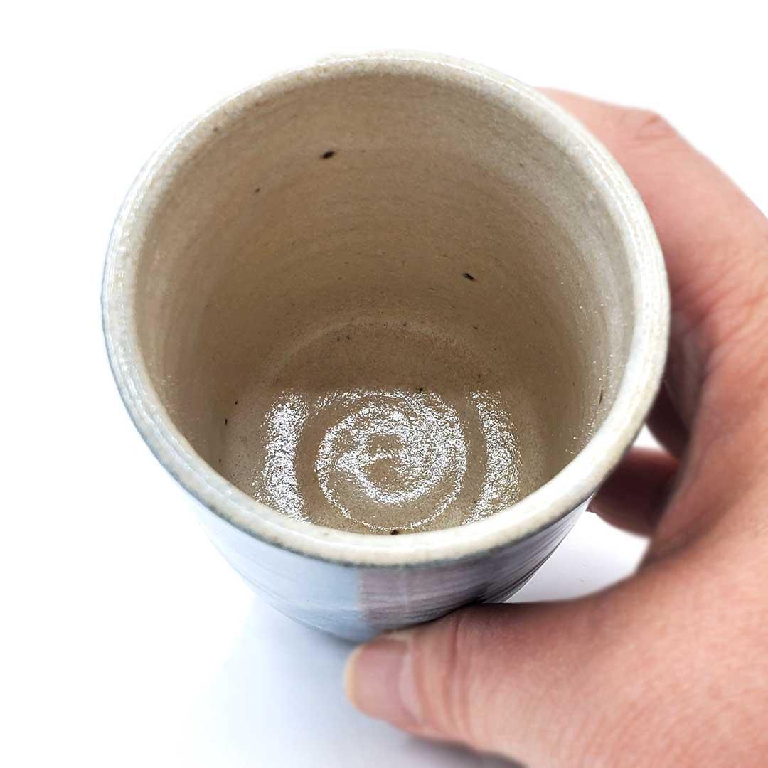 Cup - Large Blue Shigaraki-yaki by Asemi Co.