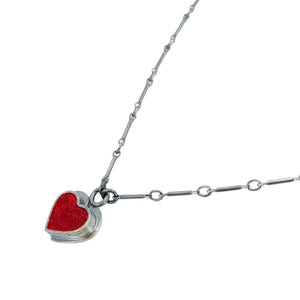 Necklace - Heart (Cranberry Red) by Michele A. Friedman