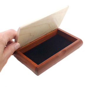 Jewelry Box - Mini Possibility Box (Padauk, Curly Maple) by Mikutowski Woodworking