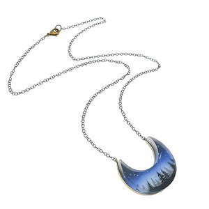 Necklace - Crescent Woods Painted by Fernworks