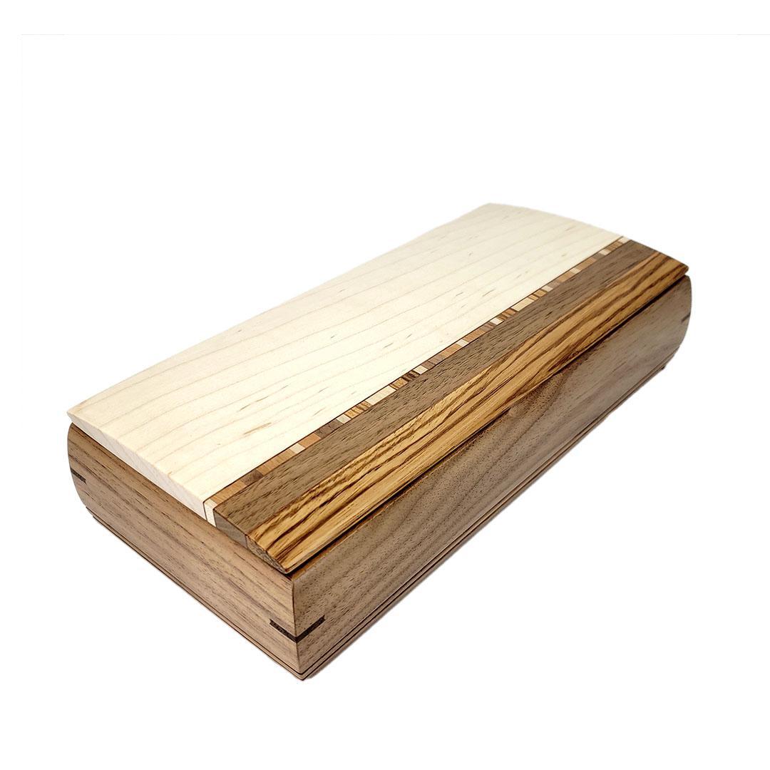 Jewelry Box - Cache Box (Walnut, Curly Maple, Wenge) by Mikutowski Woodworking
