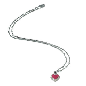 Necklace - Heart (Fuchsia Pink) by Michele A. Friedman