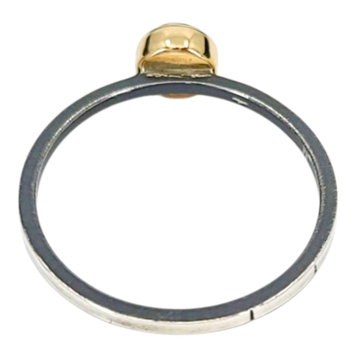 Ring - Size 7 - 5mm Garnet Notched Band (14k Gold, Sterling Silver, Garnet) by 314 Studio