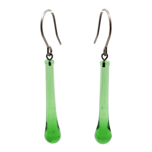 Earrings - Short Ondine in Emerald by Krista Bermeo Studio