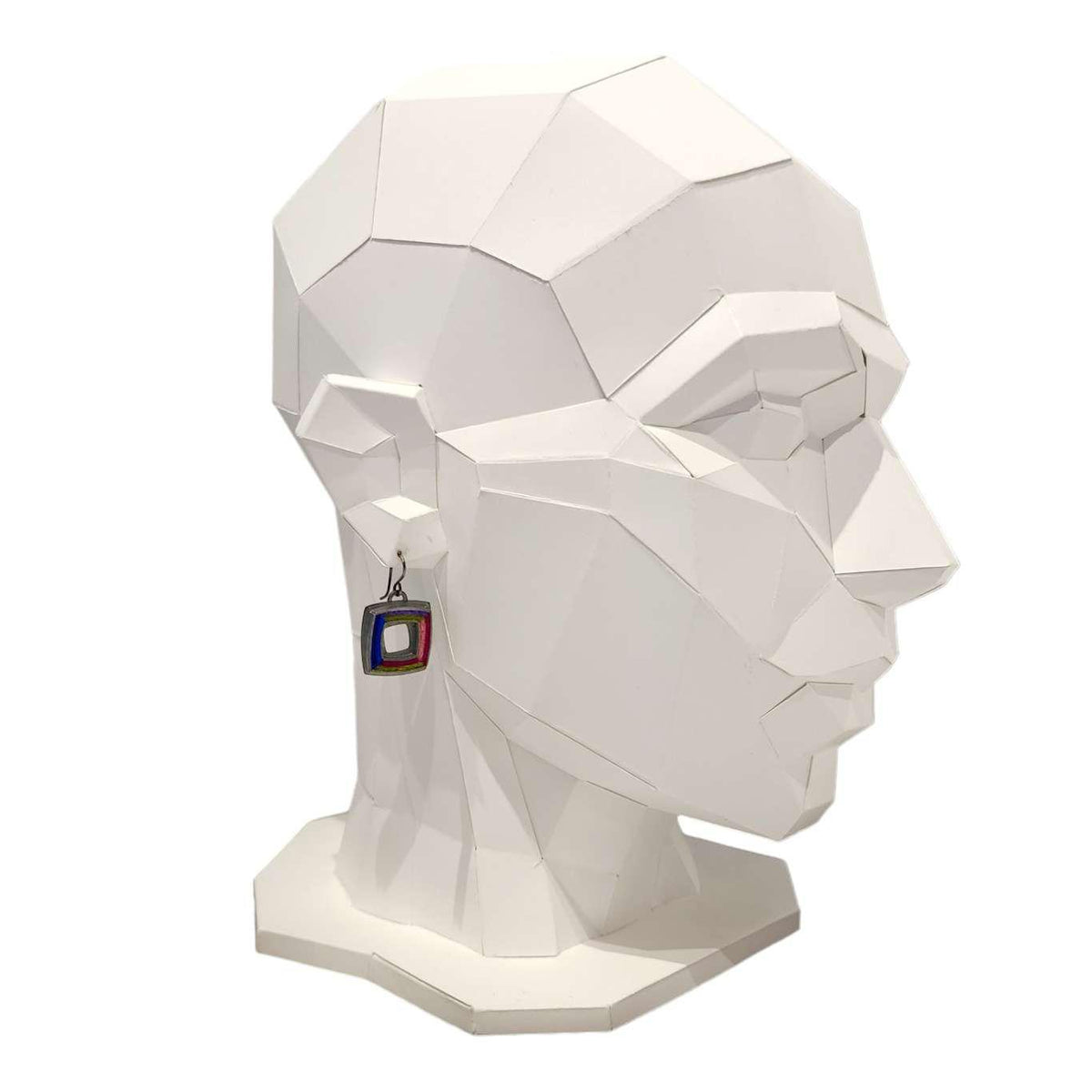 Earrings - Square Donut Simple Drops in Cool Gem by Michele A. Friedman