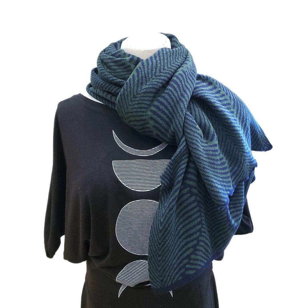 Wrap - Forest Fern in Hunter and Navy by Liamolly