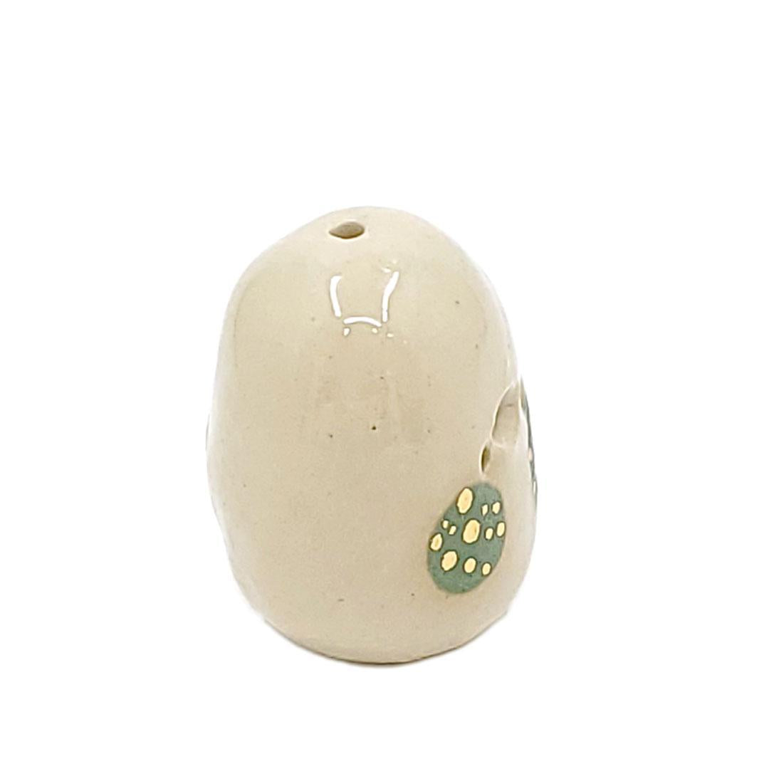 Figurine - Lucky Potato Bud Vase (Single Hole, Green Cheeks) by The Pottery Parade