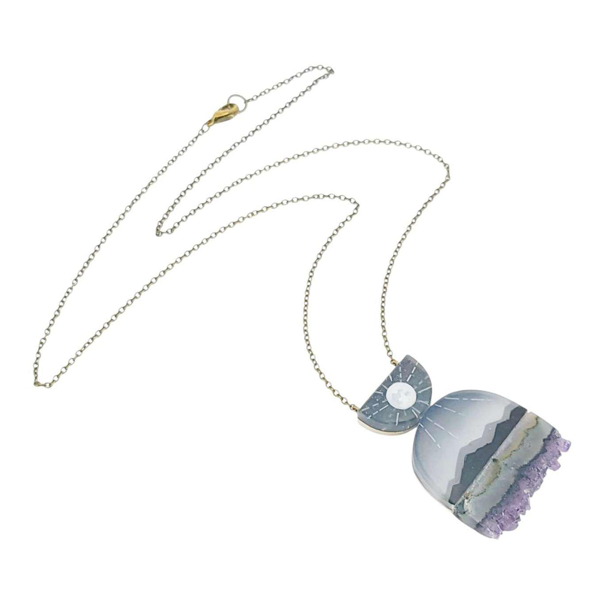 Necklace - Magic Hills Crystal (Amethyst) by Fernworks