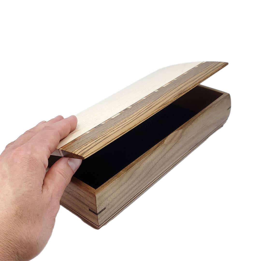 Jewelry Box - Cache Box (Walnut, Curly Maple, Wenge) by Mikutowski Woodworking