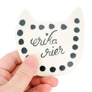 Ring Dish - Wide Eyed Little Tiger (Green) by Erika Rier