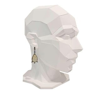 Earrings - Coral Spray Drops in Sterling Silver with Topaz and Sapphire by Janine DeCresenzo