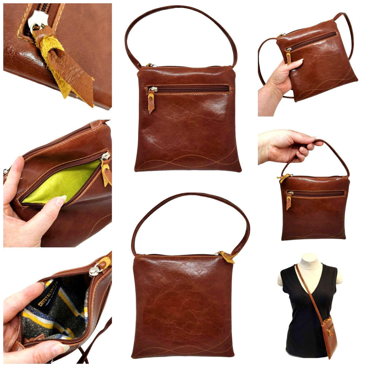 Bag - Cha Cha Tall Adjustable Small Cross Body (Ale Brown) by Crystalyn Kae