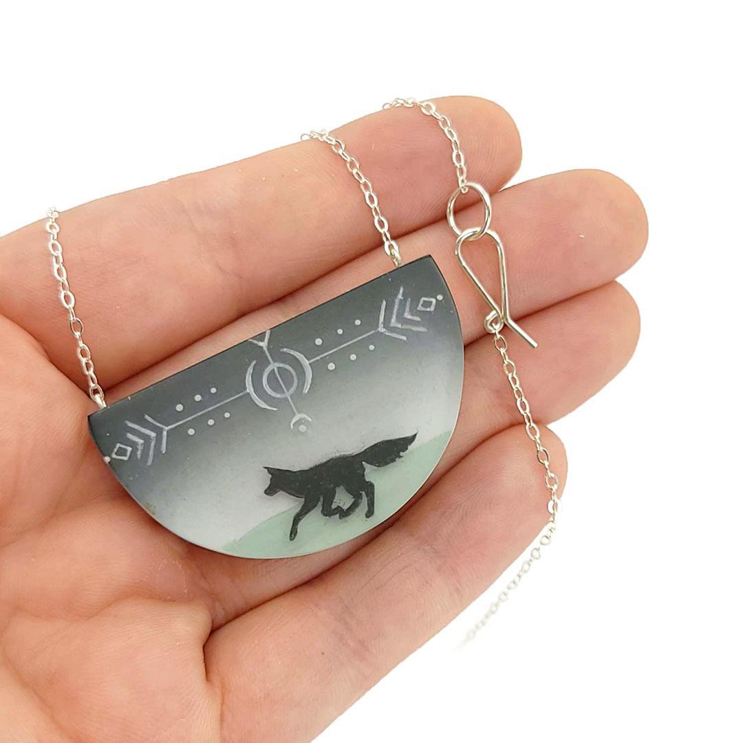 Necklace - Spirit Fox Painted by Fernworks