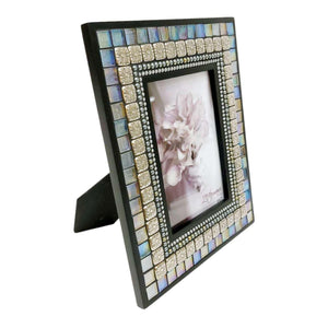 Mosaic Picture Frame - 5x7in (Moonlight Shimmer) by Zetamari Mosaic Artworks