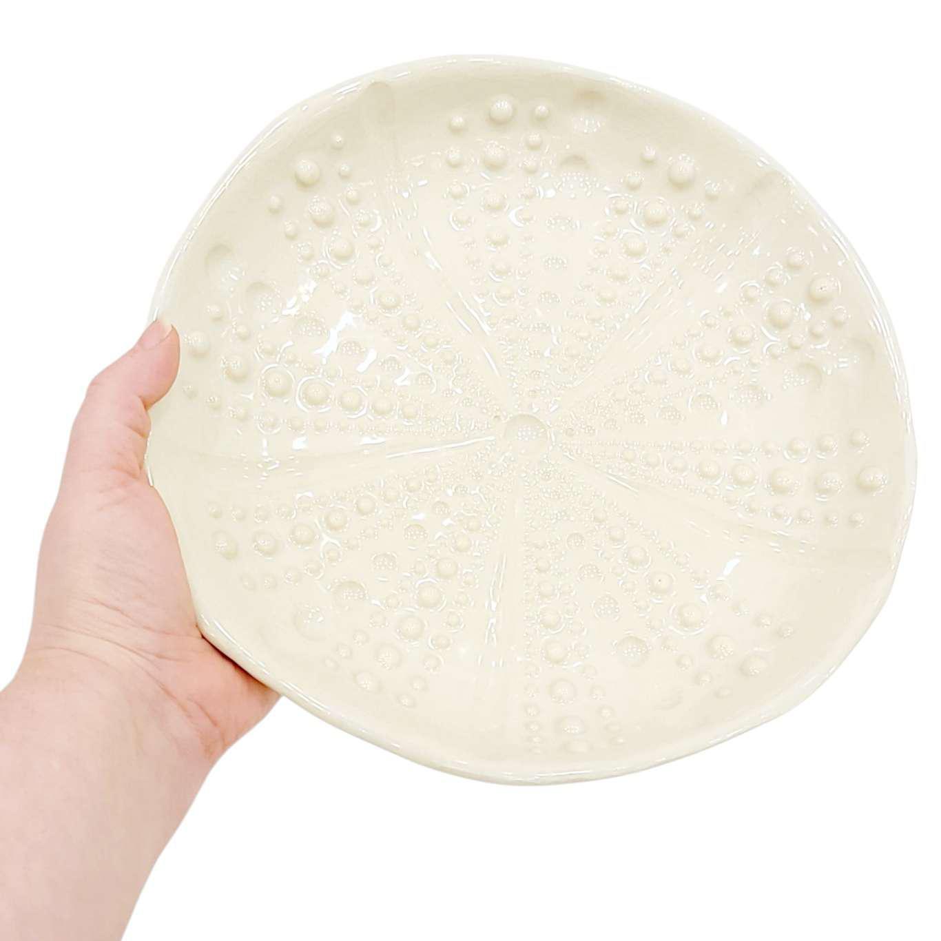 Serving Dish - Sea Urchin (Off White) by Beach Baby Ceramics