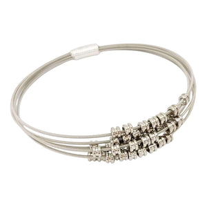 Bracelet - Fidget Bangle (Silver) by High Strung Studios