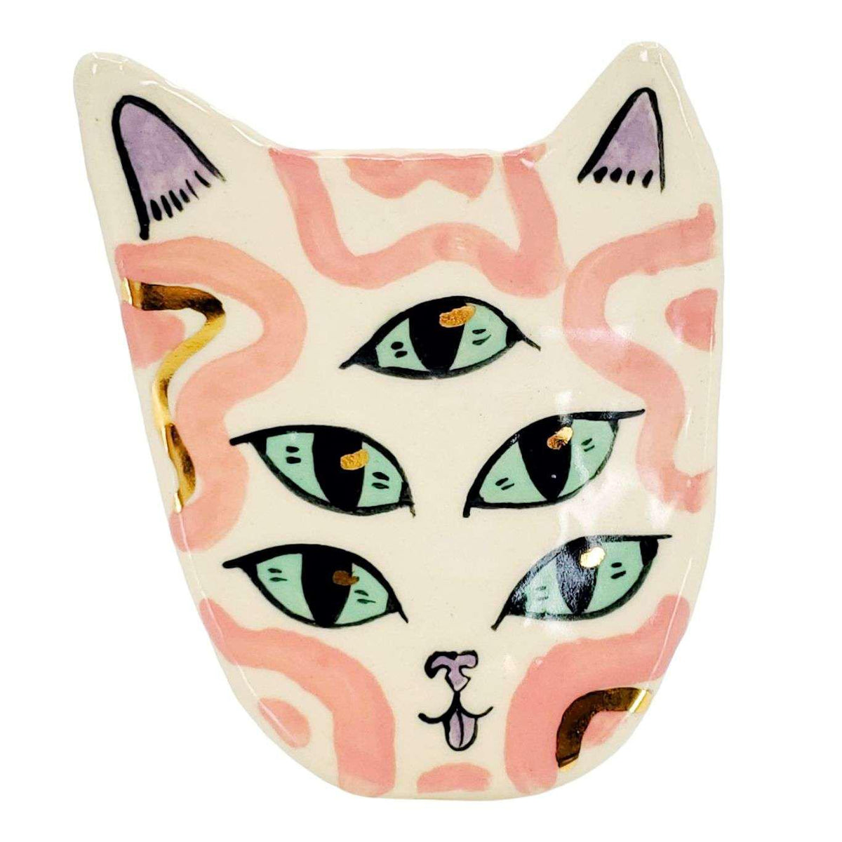 Ring Dish - Little Five Eyed Cat by Erika Rier