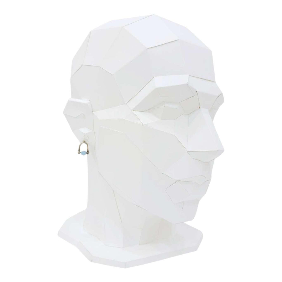 Earrings - Arc Studs (Aquamarine) by Three Flames Silverworks